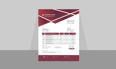 
Modern and creative invoice layout  Business invoice design for your company.