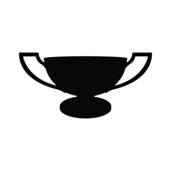 Ceramic Goblet Silhouette. Black and White Icon Design Elements on Isolated White Background