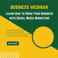 Business webinar poster for social media 