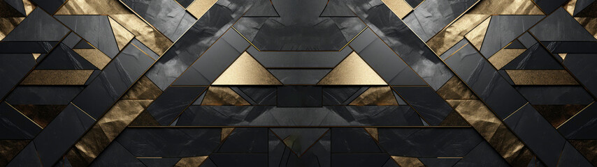 Black gold modern simple logical abstract background with different shapes, banner and texture, like geometric elements, urban dark