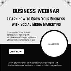 Business webinar poster for social media 