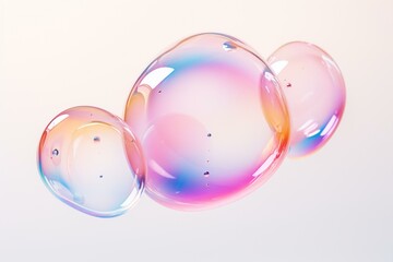 white background with soap bubble. Generative AI