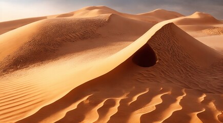 Fototapeta na wymiar sand dunes in the desert, desert with desert sand, desert scene with sand, sand in the desert, wind in the desert