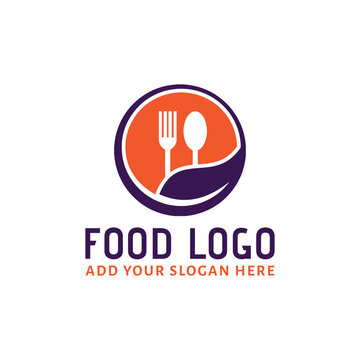 food restaurant store and food distribution service logo design vector