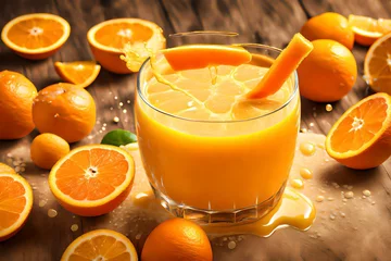 Rolgordijnen fresh orange juice © Image Studio