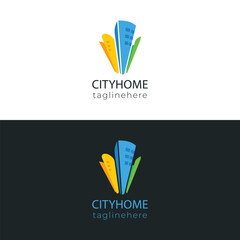 City Vector Logo Template, New Vector Building Logo Template.