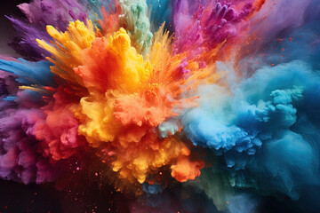 Obraz na płótnie Canvas abstract backgrounds multicolored smoke explosion