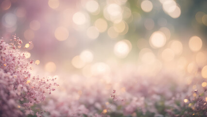 Romantic garden in soft colors. AI