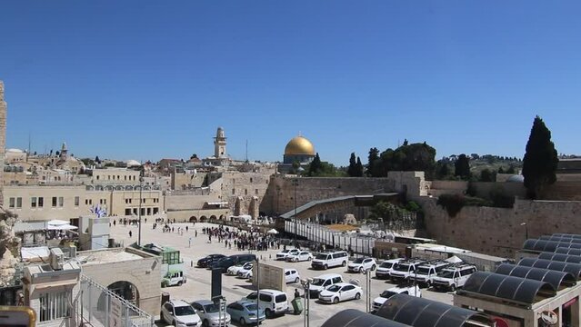 Al-aqsa Mosque and Western Wall in Jerusalem, Israel