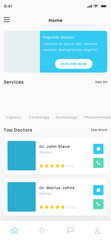 Doctor Finder, Look for Nurse, Find Medical Service, Hospital and Clinic Mobile UI Kit Template
