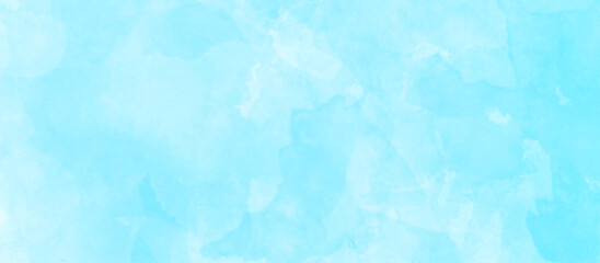 Hand painted abstract soft sky blue watercolor sky and clouds, Watercolor illustration art marble painting abstract blue color texture, Stain artistic vector used as being an element, design and card.