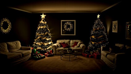 (4K) A christmas tree AI