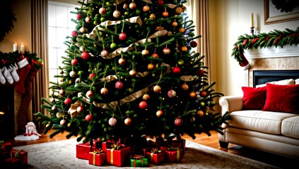 (4K) A christmas tree AI