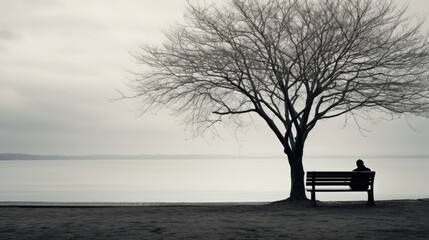 Fototapeta na wymiar Photo that symbolizes loneliness - fictional stock photo