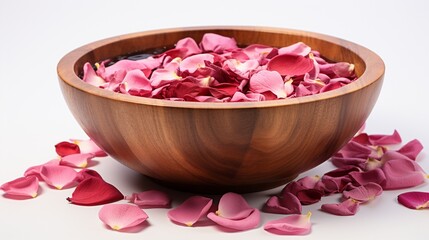 Generative AI. Bowl with water and petals