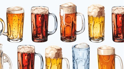 Generative AI. Glasses of beer