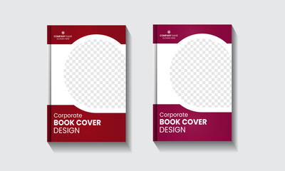 Vector corporate annual report cover professional book cover design template in a4