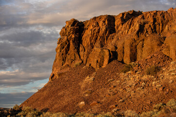 Cliff Face at sunset in Central Washington