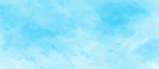 Morning fresh and shiny Natural sky beautiful blue and white texture with clouds, soft sky blue watercolor vector background, fresh winter morning sky vector illustration.