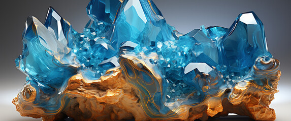 ragonite calcite water crystal created with Generative Ai