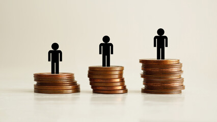 Minimum wage worker. Concept of wage differentials by occupation