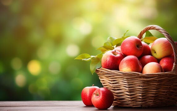 Jonagold apples in a basket on white background