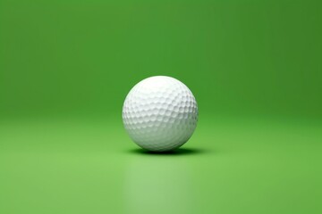 isolated golf ball on green background. Generative AI