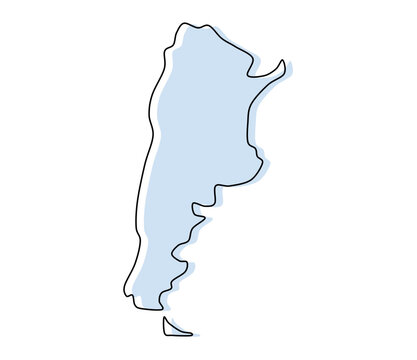 argentina map, argentina vector, argentina outline, argentina stylized