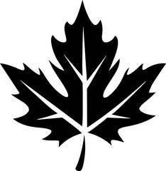 leaf black icon vector on a white background