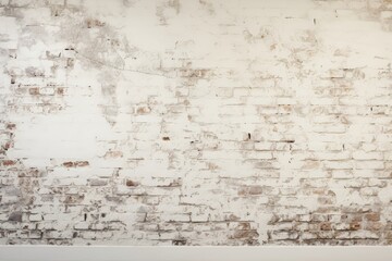 View Of Whitepainted Old Brick Wall