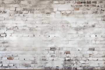 View Of Whitepainted Old Brick Wall