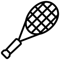 Squash Racquet Icon Style