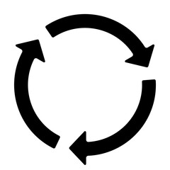 Circular arrow icon. Cycle, resumption , repeat concept. Vector illustration
