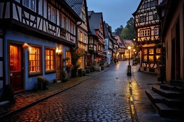 Ancient Minden town in Germany. Generative AI