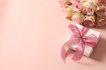 pink rose and box