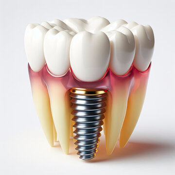 dental implant installation concept. ai generative