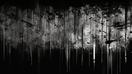 Abstract black and white glitch grunge paintbrush textured background