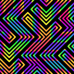 Spectrum color maze lines seamless pattern
