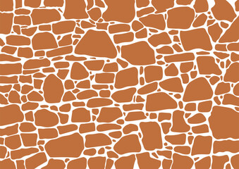 hand drawn knitted stone wall background. stone wall pattern. brown knitted wall