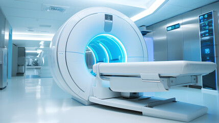 Advanced mri or ct scan machine in a hospital lab