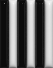 Fototapeta premium Black and white stripes alternating stripes, 3D rendering illustration