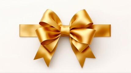 Golden Bow Christmas: Festive Holiday Decoration with Elegant Ribbon for Celebrations and Gifts