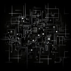 Abstract technological dark background mockup