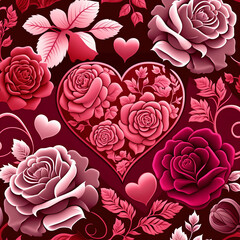 Abstract valentine's day heart pattern background