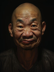 Japanese man making funny face (hengao)