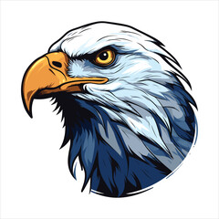 Minimalistic Eagle Cartoon Doodle Line Art