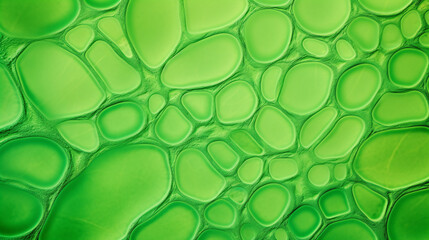 Examine the mesmerizing world of green plant cells up close in this abstract science backdrop..