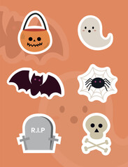 Creative Cute Halloween Spooky Sticker Set Collection
