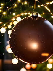cozy ball Christmas POV rain ambiance - obrazy, fototapety, plakaty