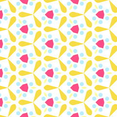 geometric Pink Seamless Pattern. background for Print on Textile, Wrapping Paper, Web Design and Social Media. Cute funny childish style. Cute abstract ornamental textures.